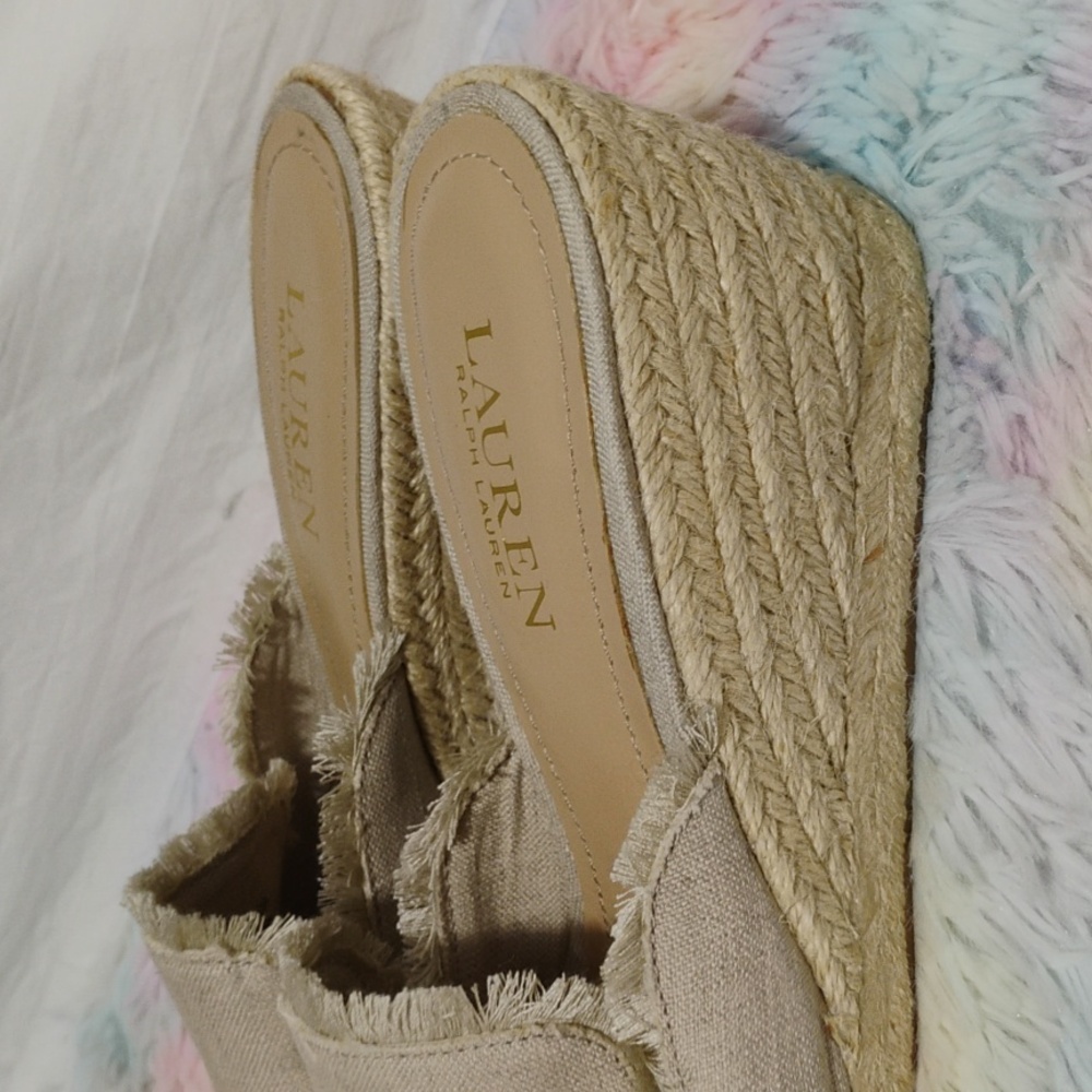 NWOT Lauren Ralph Lauren Carlynda Espadrille Wedge Sandals Sz.8.5 - Picture 2 of 10